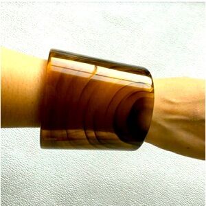 Colette Malouf 100% Resin Tortoise Cuff Bracelet